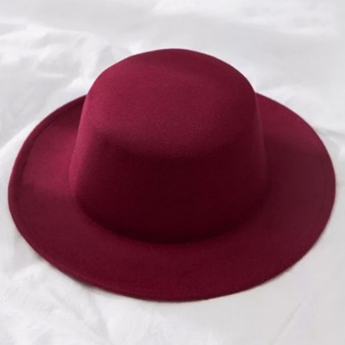 Palarie fetru visinie, fedora